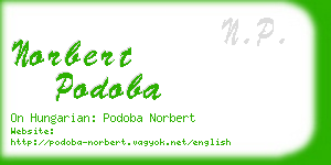 norbert podoba business card